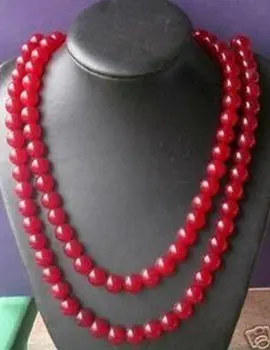 

Hot sale>@@ 35'inch pretty chinese jewelry red stone beads Necklace 10mm