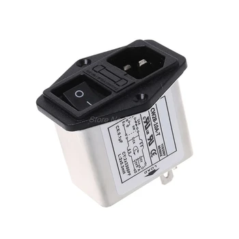 

CW2B-10A-T EMI Power Filter Single Phase Socket Line-Conditioner AC 115/250V MAR18 Dropship