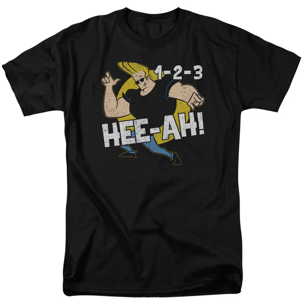 Джонни Браво мультфильм 1-2-3 HEE-AH! Лицензированный взрослых Футболка все размеры