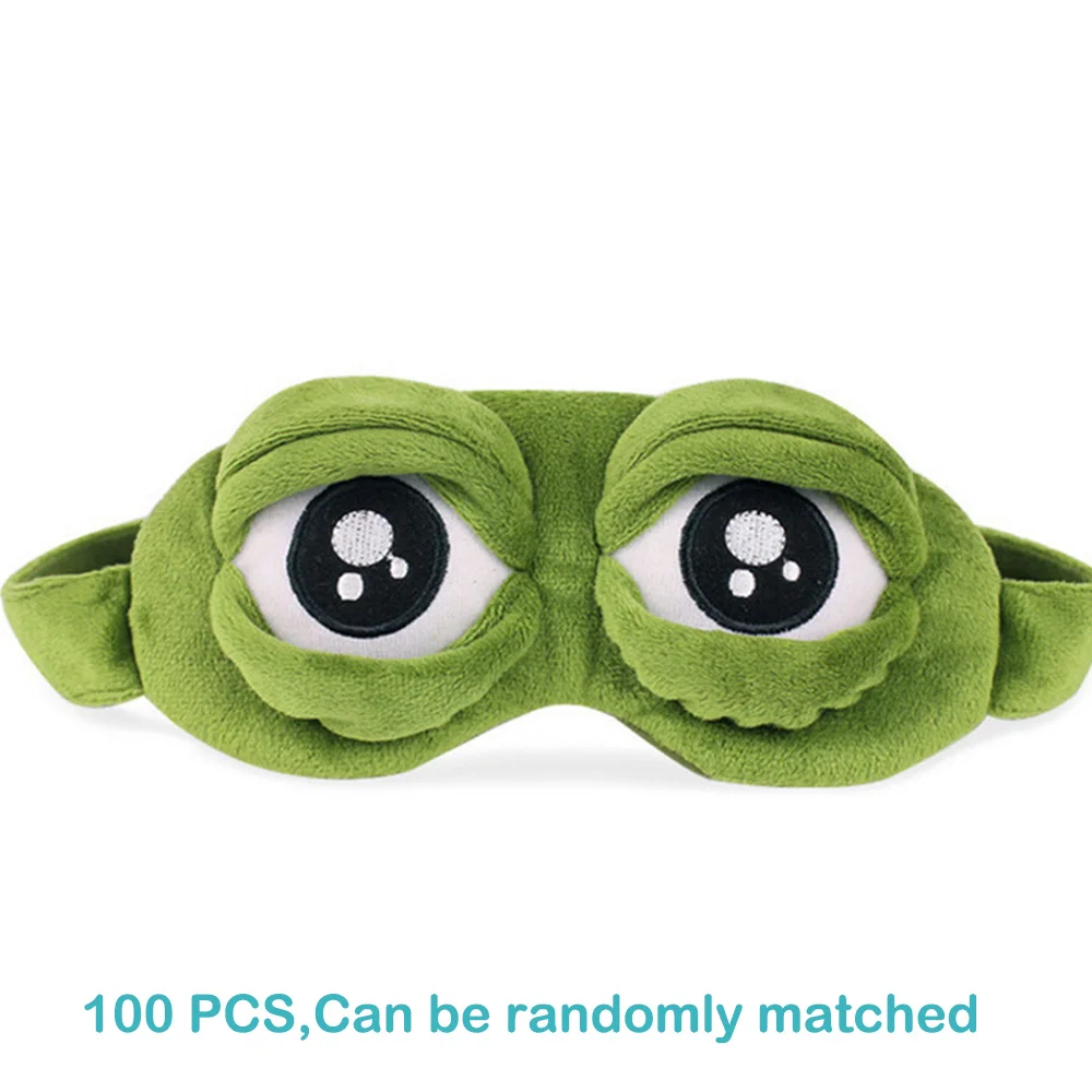 100 шт Горячая Распродажа, гелевая маска для глаз для горячей холодной терапии, Успокаивающая расслабляющая маска для глаз для сна,, маска для глаз для путешествий - Цвет: Frog eye mask