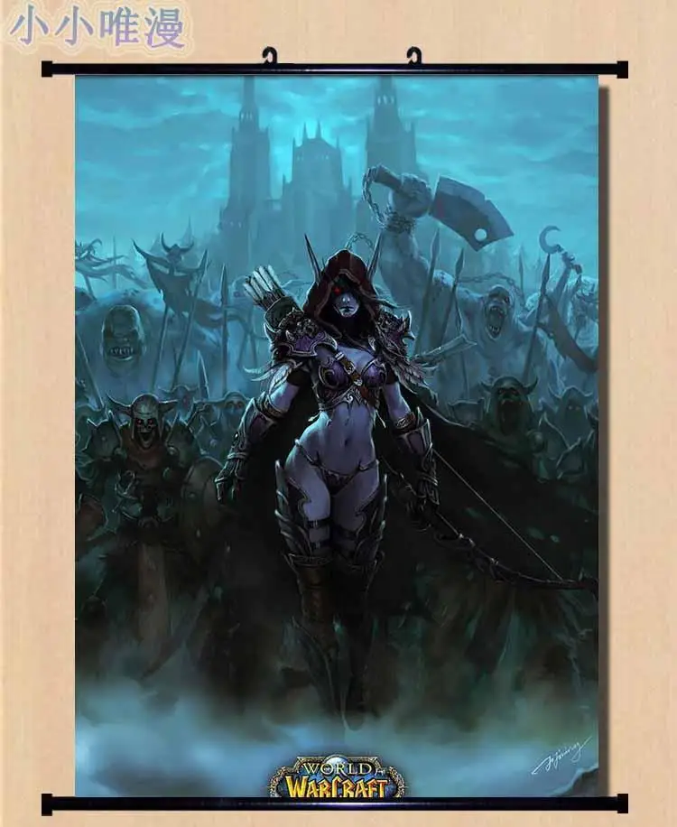 World of Warcraft WOW Sylvanas Windrunner домашний декор плакат настенный свиток