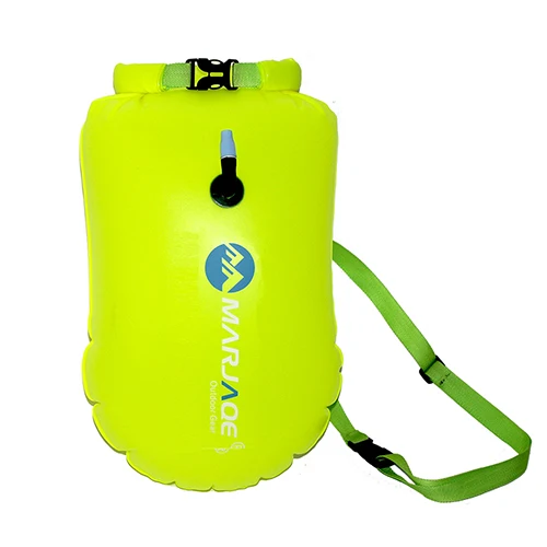 MARJAQE надувной плавающий мешок, открытый портативный водонепроницаемый мешок для хранения, сумка для плавания, Толстый ПВХ 20л - Цвет: Fluorescent Yellow
