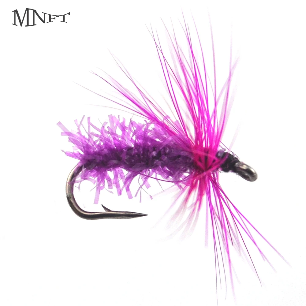 MNFT 10PCS 9 Fly Fishing Streamer Lures Purple Marabou Deceiver Fly