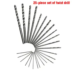 25 шт./компл. 0,5/1,0/2,0 мм сверло с прямой ручкой высокоскоростное стальное спиральное сверло