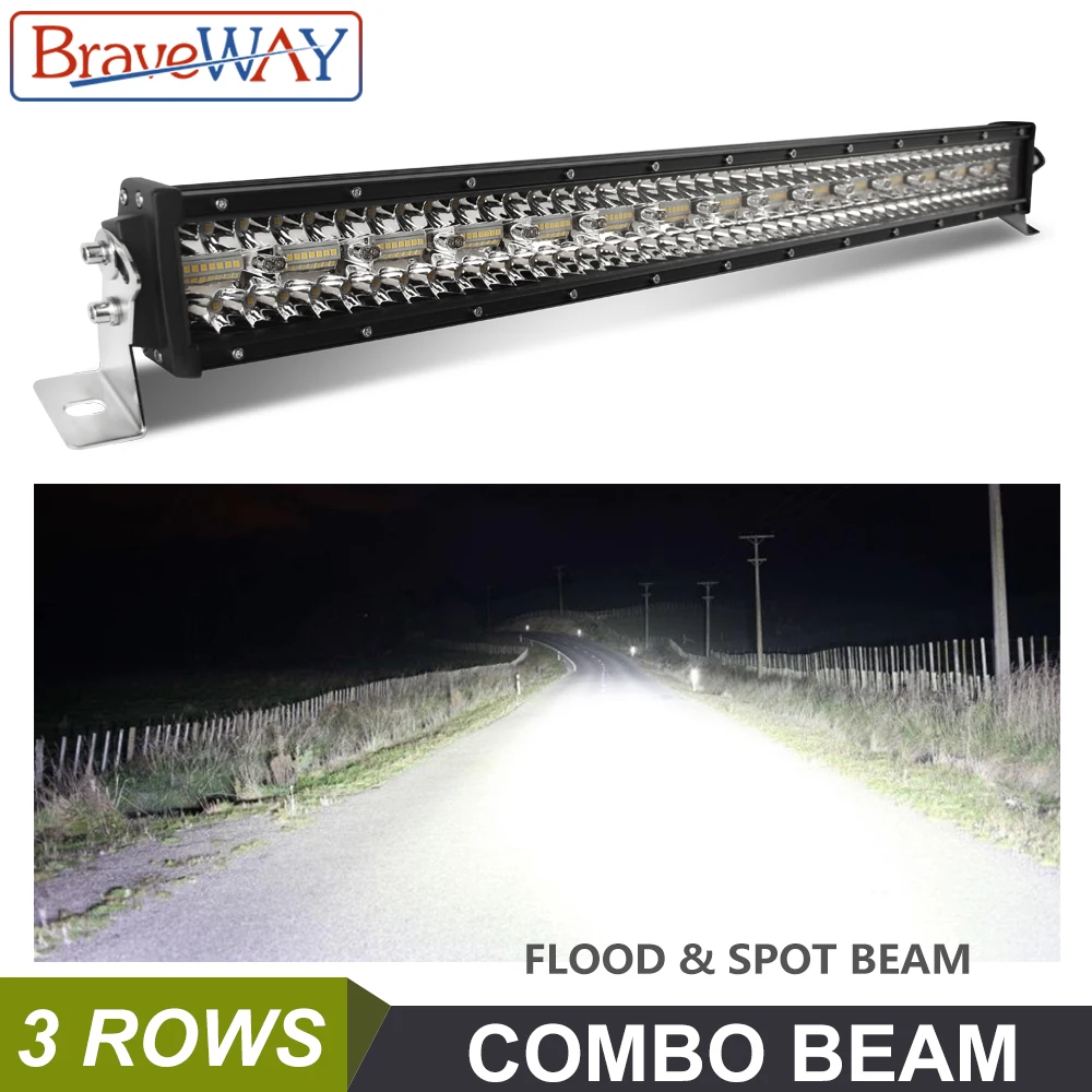 

BraveWay LED Light Bar Work Light for Off Road Tractor SAND RAILS Truck ATV SUV 4WD UAZ 4x4 Driving Light 12 V