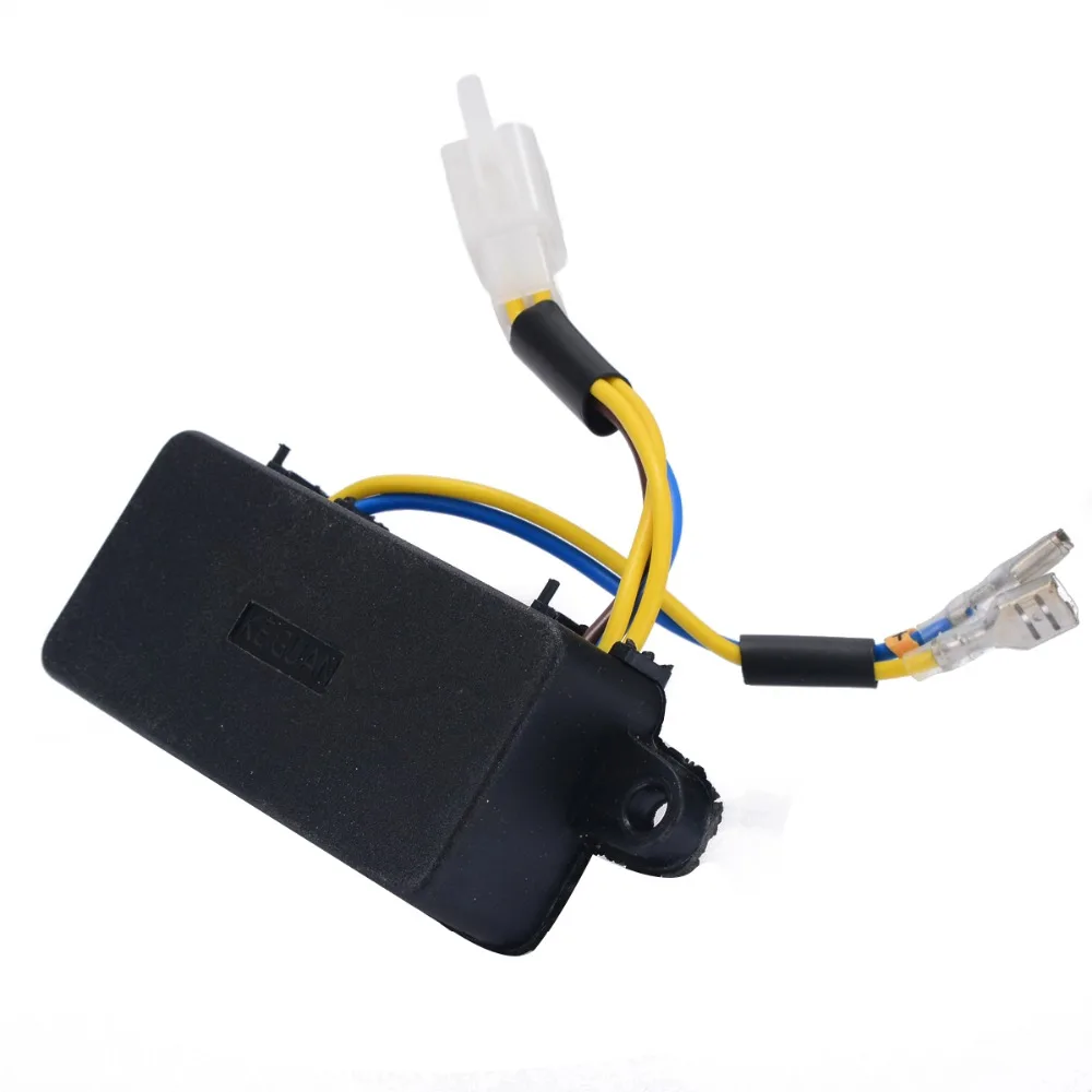 

1pc Black Voltage Rectifier Electric Start For Single Phase 2KW-3KW Chinese Gasoline Generator AVR 110*38*35mm