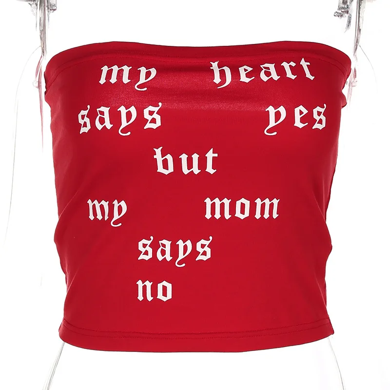 Focal20 Streetwear Sexy Letter Print Tube Top Cropped Strapless Slim Crop Top Causal Backless Basic Tube Top Focal20 Streetwear Sexy Letter Print Tube Top Cropped Strapless Slim Crop Top Causal Backless Basic Tube Top