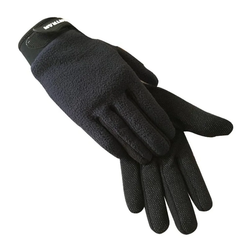 Уличные Зимние флисовые перчатки с сенсорным экраном ветрозащитные теплые перчатки для катания на велосипеде анти-скольжение полный палец перчатки - Цвет: navy blue