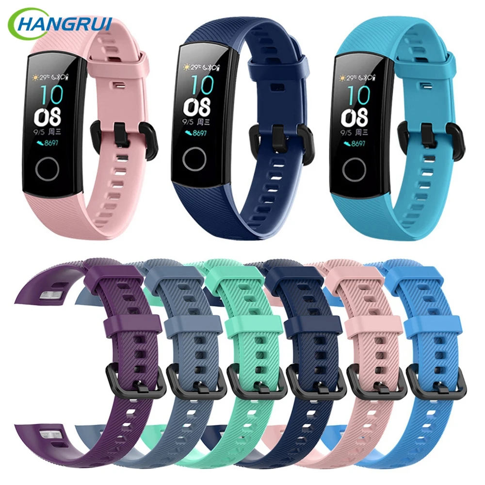 

Hangrui Silicone TPU Wristband For Huawei Honor Band 4 Strap Smart Sport Bracelet Strap For Huawei Honor Band 4 Standard Version