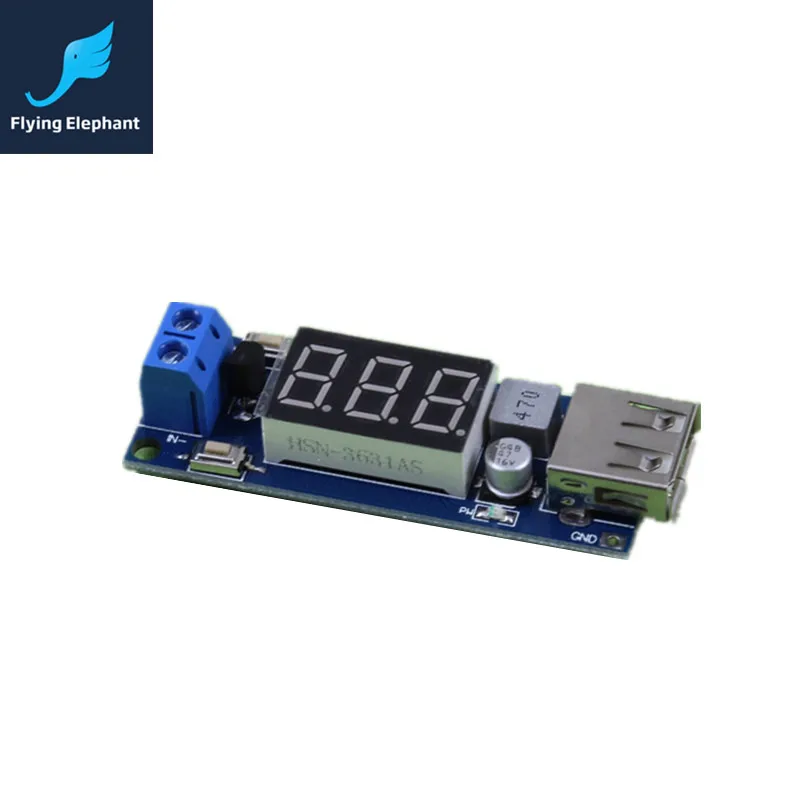 

DC - DC Voltage Step Down Power Supply Module 6.5-40V to 5V + Car Battery Voltmeter USB Charging