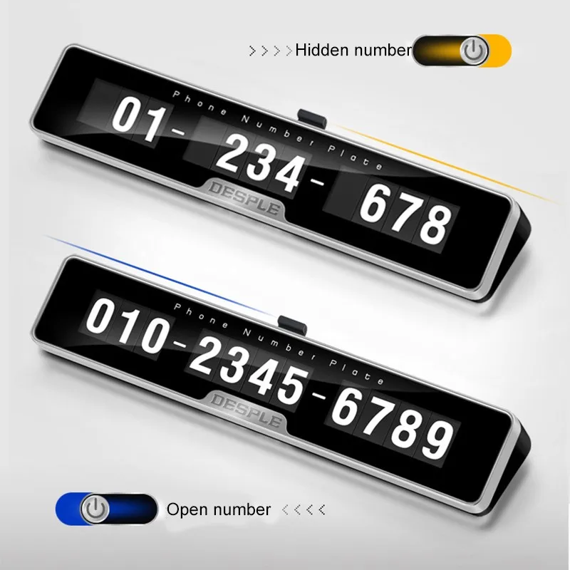 Car Luminous Magnetic Puzzle Temporary Telephone Number Parking Card Phone Number Parking Plate Stop Sign