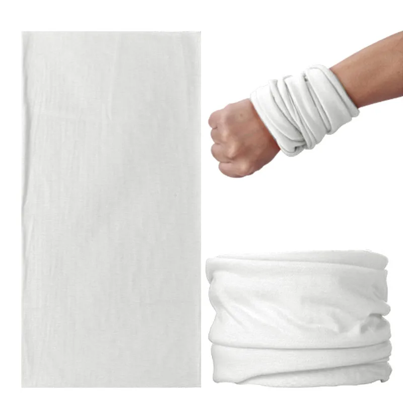 1 шт. уличный шарф наружные головные уборы шарф однотонная Бандана Маска на шею Защита от солнца - Цвет: White