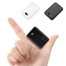 Мини-банк питания для xiaomi iPhone 10000mAh power Bank светодиодный портативное зарядное устройство с дисплеем Внешняя батарея повербанк Быстрая зарядка