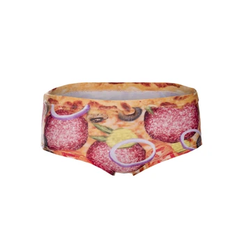 

Salami Pizza Food Hot Sexy Female Lingerie Thongs Briefs Cute Print Women Underwear Interesting Panties For Lady
