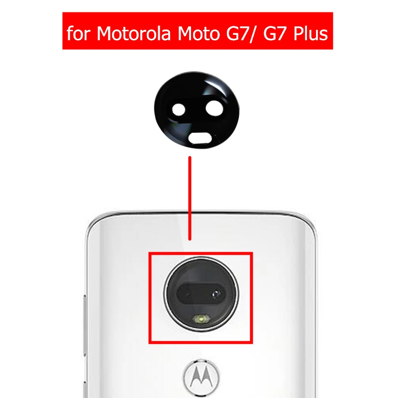 

2pcs for Motorola Moto G7/ G7 Plus Camera Glass Lens Back Rear Camera Glass Lens for Moto G7 Plus Replacement Repair Spare Parts