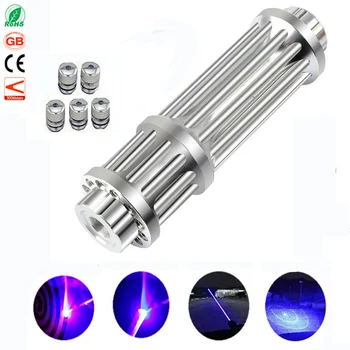 

Most Powerful blue Laser Torch 450nm 10000m Focusable Blue Laser Pointers Flashlight burn match candle lit cigarette