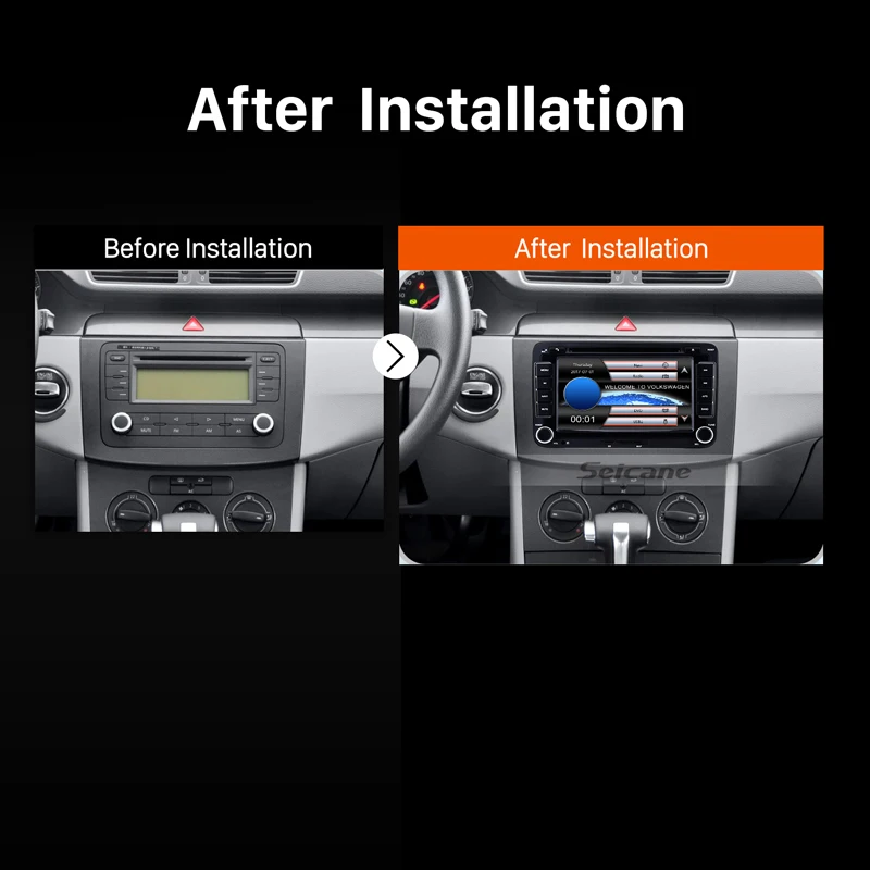 Clearance Seicane 2Din 7" Car Stereo GPS Multimedia Player For VW Volkswagen Golf T5 Jetta V ab Tiguan Multivan EOS Passat  Sagita BORA 5