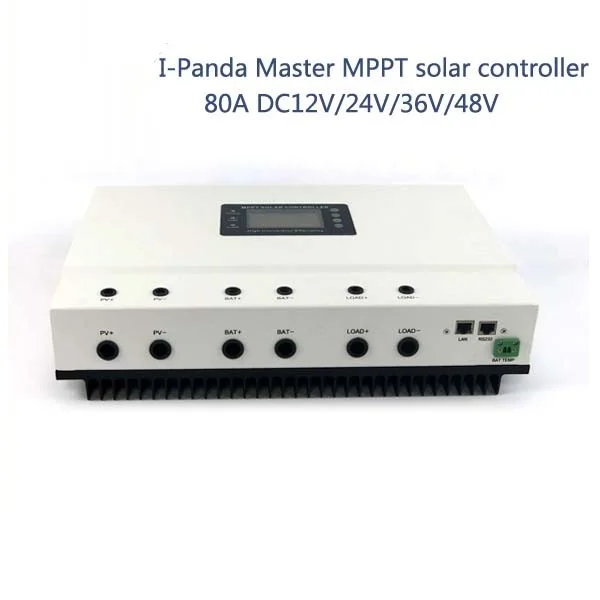 

12V/24V/48V AUTO 80A Master MPPT solar charge controller with RS232 Lan, DC load Ctrl, 80A solar home controller