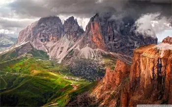 

Beautiful great landscape grand mountain south tyrol dolomites italy landscape wallpaper Home Decoration Canvas Poster