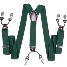 DiBanGu Instagram популярные зеленые подтяжки 6 зажимы подтяжек эластичные регулируемые подтяжки слинг унисекс подтяжки BD-009