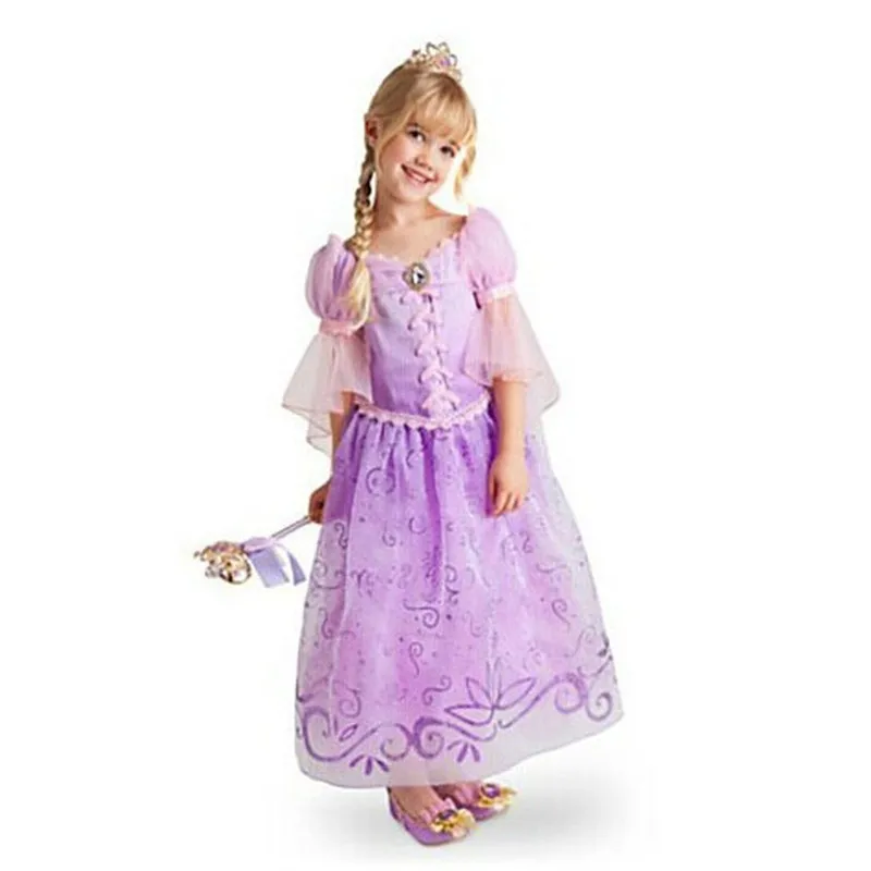 Высококачественные платья для девочек Анна и Эльза платье принцессы снежная королева с плащом накидкой на возраст от 2 до 10 лет элегантное платье принцессы Cофии ночная рубашка для девочек