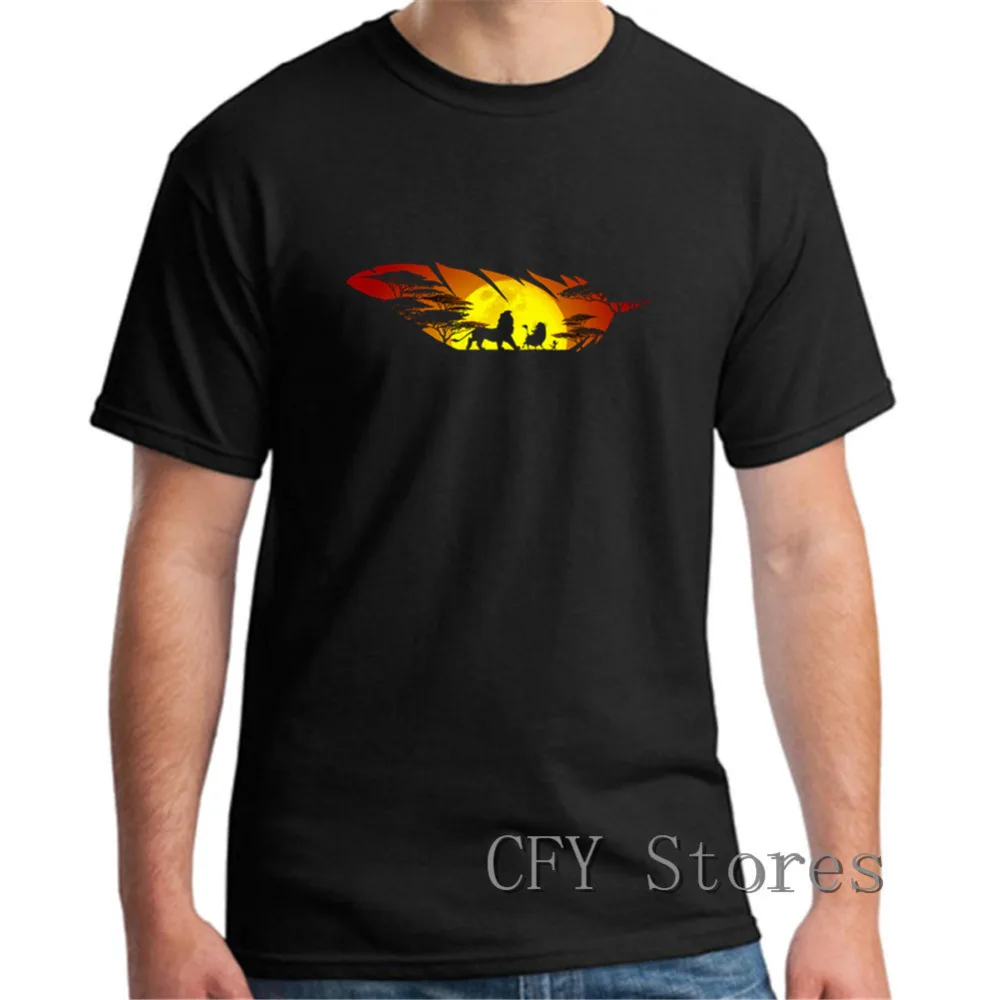 

2019 new brand Lion King In A Feather t-shirt cotton tops tees men short sleeve boy casual homme tshirt t shirt plus fashion