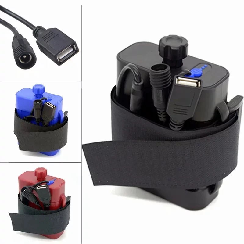 DC USB 2x26650/18650 держатель отсек водонепроницаемый батарейный чехол для телефона