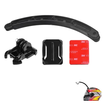 

Motorcycle Cycling Helmet Extension Arm Buckle Mounts Adhesive For Gopro Hero 6 5 4 3 Xiaomi Yi 4k SJCAM Go Pro Session Camera