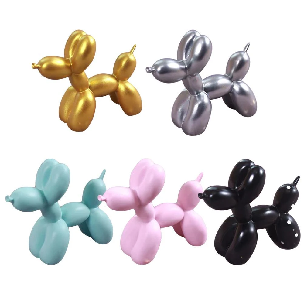 Resin Balloon Cute Puppy Dog Small Animal Craft Sculpture Cake Baking Home Decor