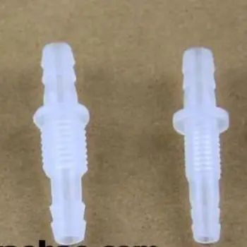 

4mm OD to M6 to 3mm OD Plastic Pagoda Barbed Bulkhead Union Hose Connector Pipe Fitting Tube Joint for Garden