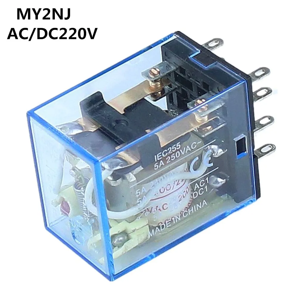 Релейная катушка MY2P HH52P MY2NJ общий DPDT Миниатюрный электромагнитный переключатель