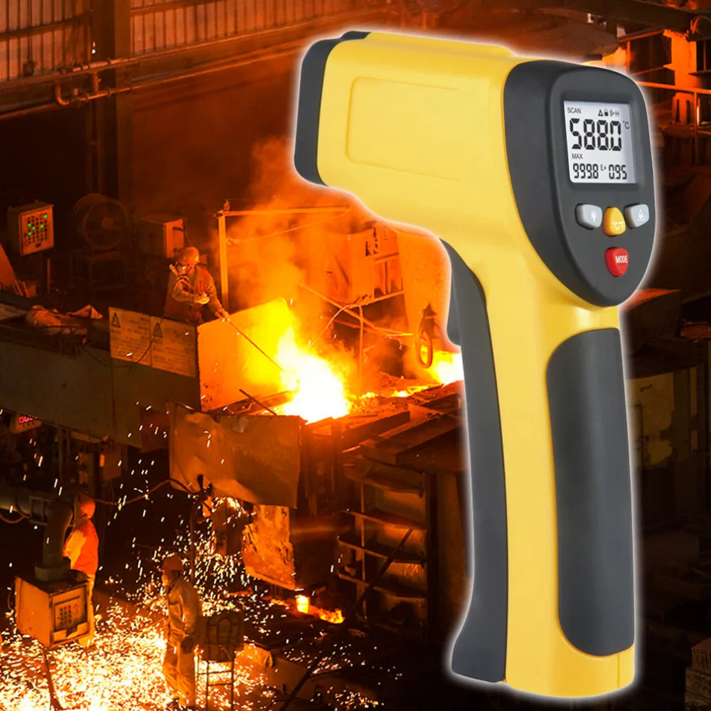

Multi Purpose Dual Laser LCD Display IR Infrared Thermometer -50 To 1050 Degree Celsius Temperature Meter Sensor HT-819