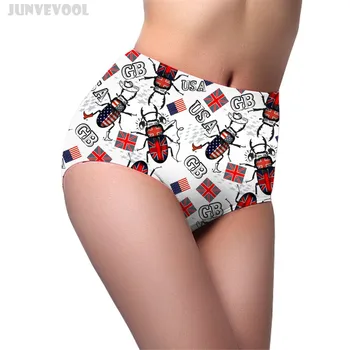 

High Waist Panties Plus Size US Flag Print Underwear Funny Women's High Waist Body Shaper Briefs Fit Slim Pants Shapewear Sexy