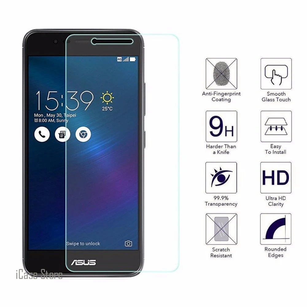 

9H Tempered Glass Screen Protector For Asus Zenfone GO ZB500KL ZB500KG 5.0" Verre Protective Toughened Film ZB500KG Temper Tremp