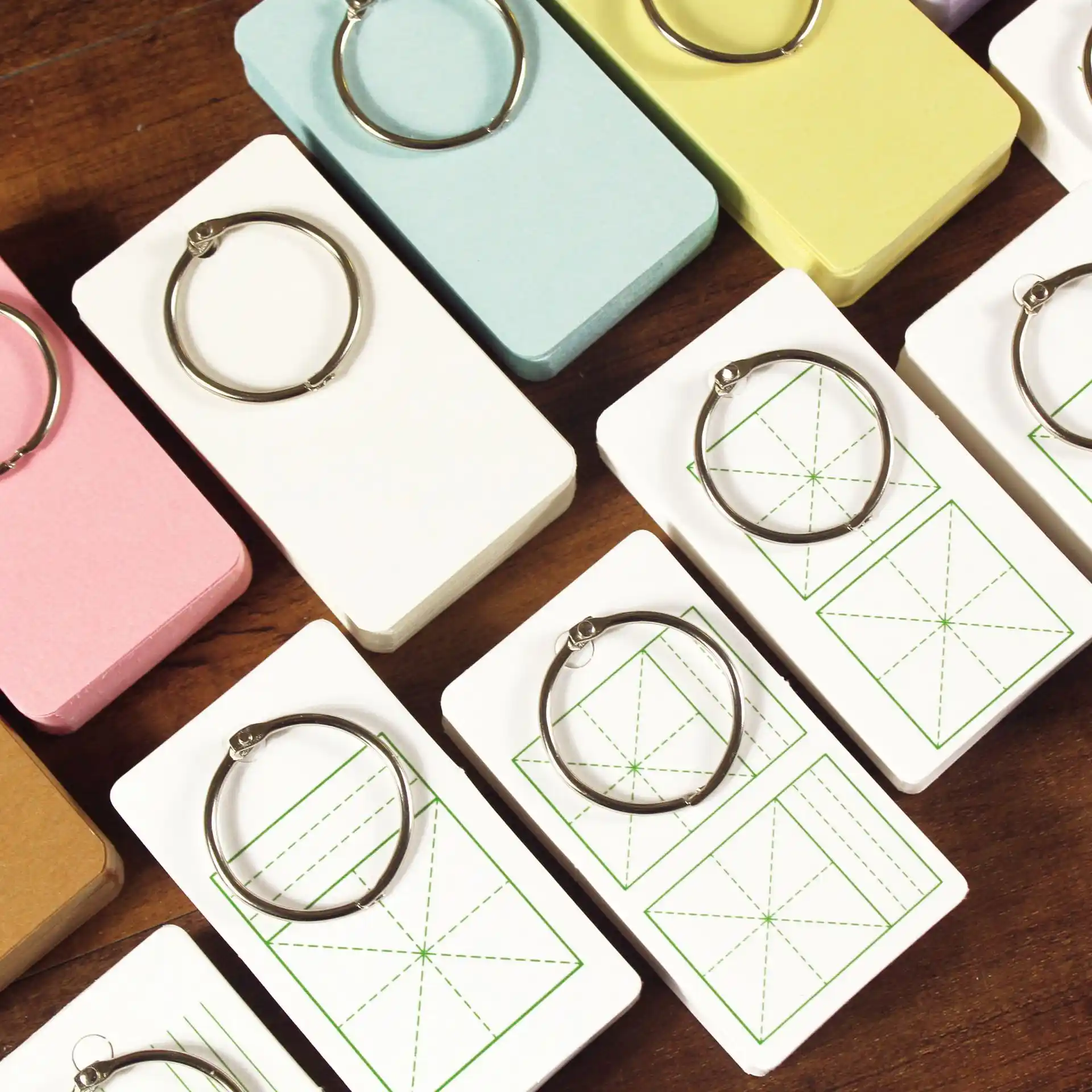 1 ピースブランク色フープ単語カードリテラシーピンインカード英単語帳スクラッチパッドルーズリーフ 50 枚 Memo Pads Aliexpress