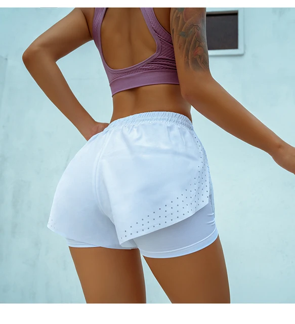 Cretkoav Summer Running Shorts 2 In 1