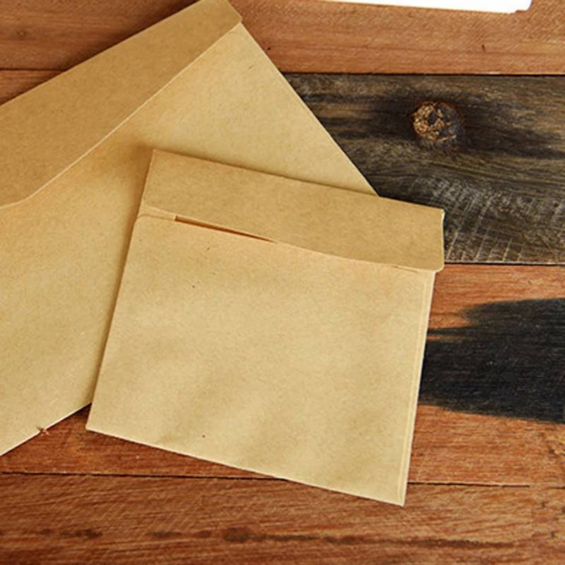 

100pcs/lot 10*9cm Card Mini Card Holder Bank Card Storage Small Envelope Small Kraft Paper Envelope