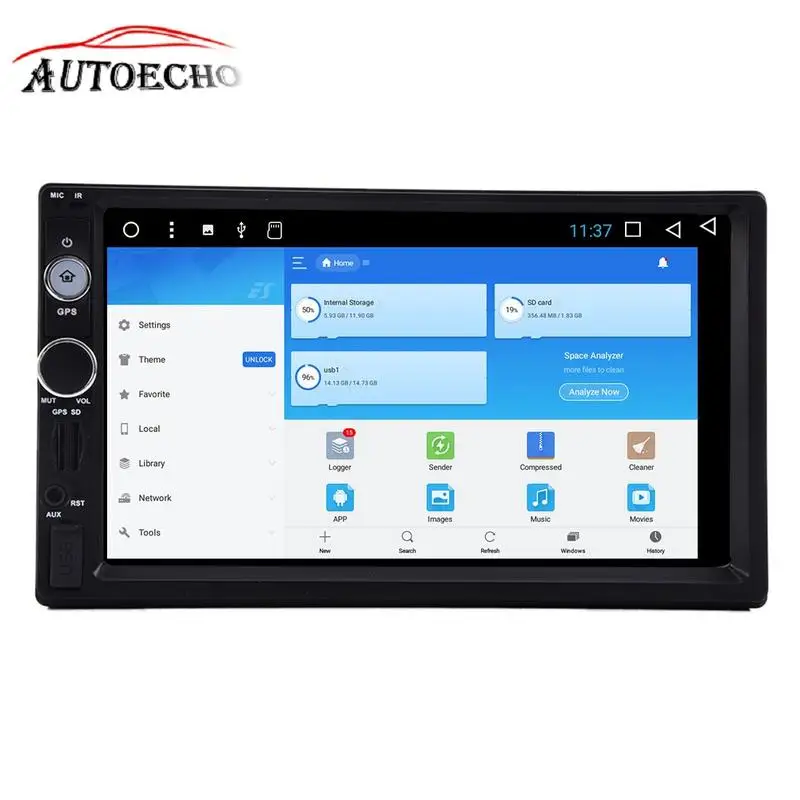 

Car Multimedia Player 2Din Android 7.1 7" With GPS Navigation Phone Connect Parking Monitor Audio Video Bluetooth Mp4/Mp5 Player