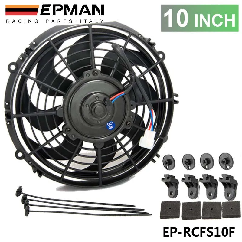 mounting kit black 2 × 10/" inch Universal Electric Radiator RACING COOLING Fan