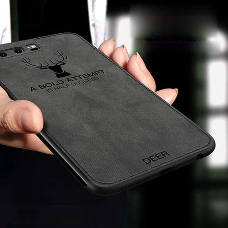 

Huawei Honor 9 Lite case cover Honor 9 back cover silicone edge deer pattern fabric shockproof case for Honor 9 Lite coque case