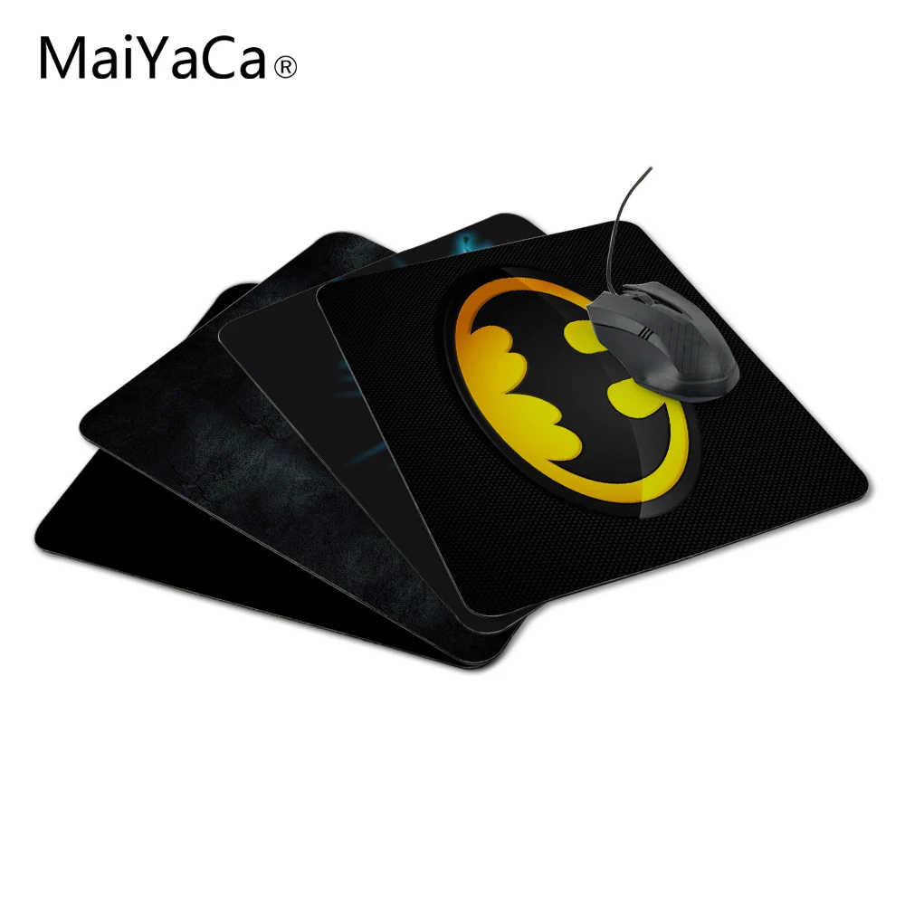 MaiYaCa классный роскошный Печатный пользовательский персональный популярный логотип Бэтмен прямоугольный игровой Нескользящий Резиновый коврик для мыши