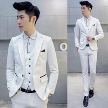Белые костюмы джентльменский стиль Мужские костюмы костюм homme жених платье-пиджак костюмы для мужчин 3 шт.(куртка+ брюки+ жилет) плюс размер 5XL