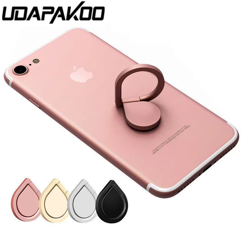 Udapakoo Universal Finger Ring Holder 360 Degree Metal Mobile Phone Hand Desk Stand Holder For iPhone Samsung zte all Smartphone