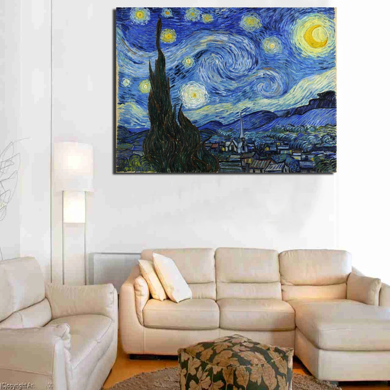 Плакаты Starryes Night Vanor Goghes на холсте художественные принты стену декоративные