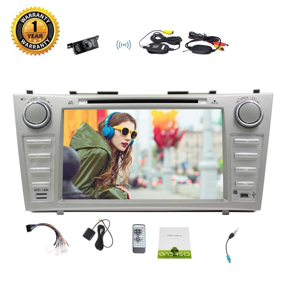 Беспроводная камера + для Toyota Camry Eincar 8 ''в тире Автомобильный dvd плеер Android 7 | Отзывы и видеообзор