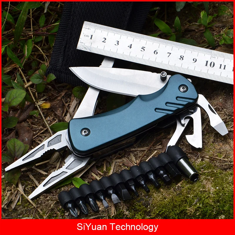 Portable Stainless Steel Multipurpose Pocket Pliers Folding Knife with