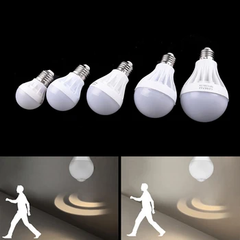 

1pcs E27 3W 5W 7W 9W 12W 220V LED lamp Sound / Voice Induction & Light Control Bulb For Door Stair lighting