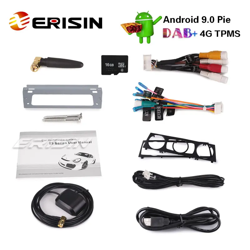 Erisin ES4867B 7 &quotAndroid 9 0 Pie OS автомобильный стерео DVD CD DAB + GPS Navi для BMW E90 Saloon E92 Touring E93