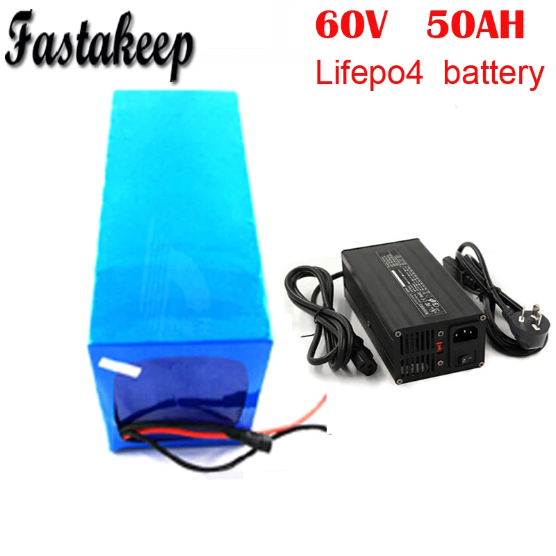 60v 50Ah electric car solar LiFePO4 battery pack WITH 3000W BMS and 5A Charger | Спорт и развлечения