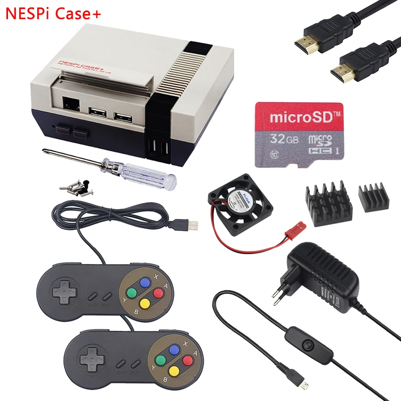 Для Raspberry Pi 3 NESPi чехол плюс Raspberry Pi классический NES пластиковый ящик с безопасным выключением для Raspberry Pi 3 Модель B 3B Plus